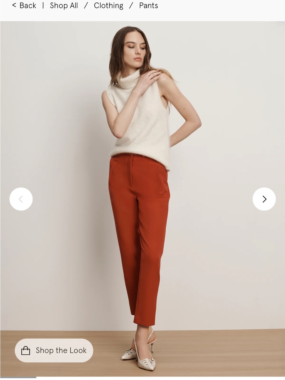 Veronica Beard Cropped Tailored Pants in Carnelian Red